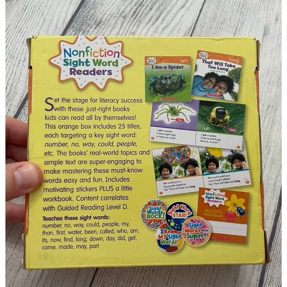Scholastic Nonfiction Sight Word Readers, Level D, 25 Books